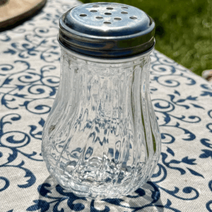 Sucrier en verre transparent