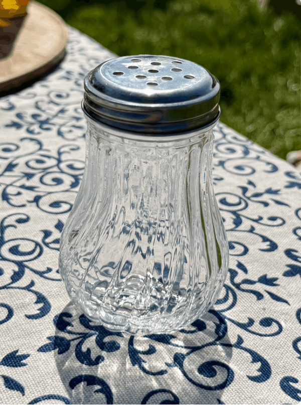 Sucrier en verre transparent
